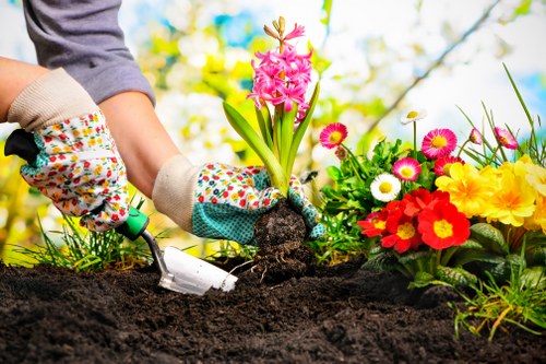 Safe handling of bulky rubbish during a landscaping project